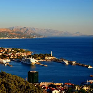 Blick von oben auf die Stadt Split